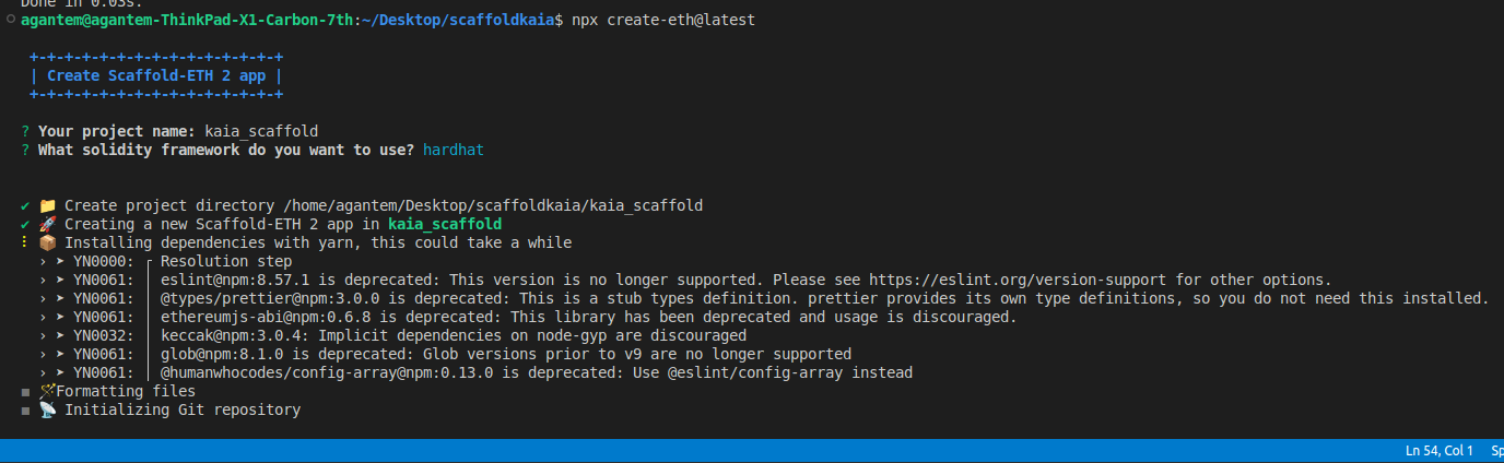 Scaffold-ETH setup