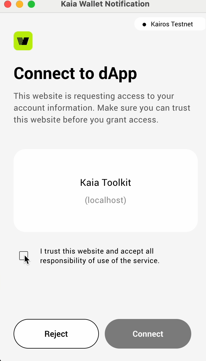 Connect Kaia Wallet