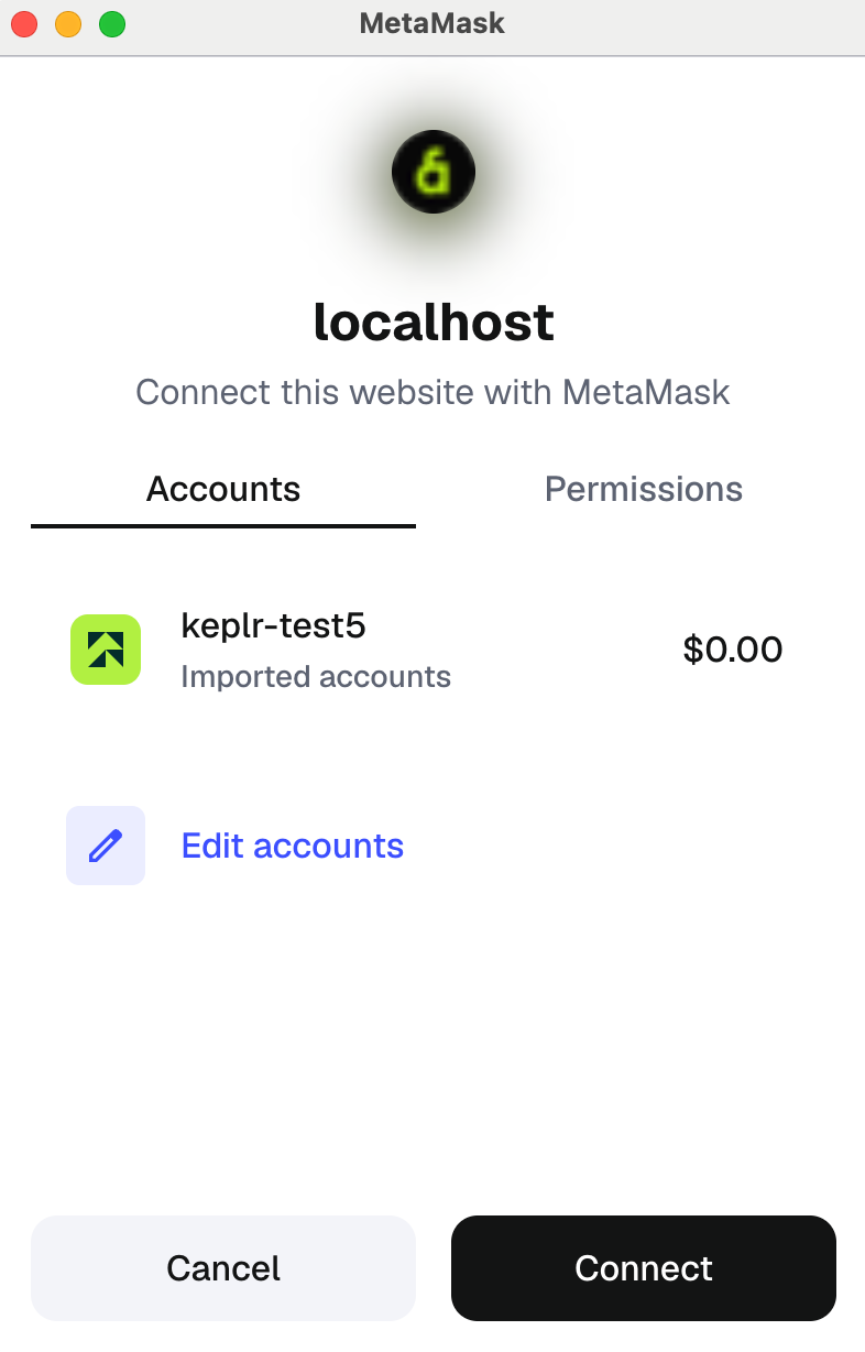 Connect MetaMask