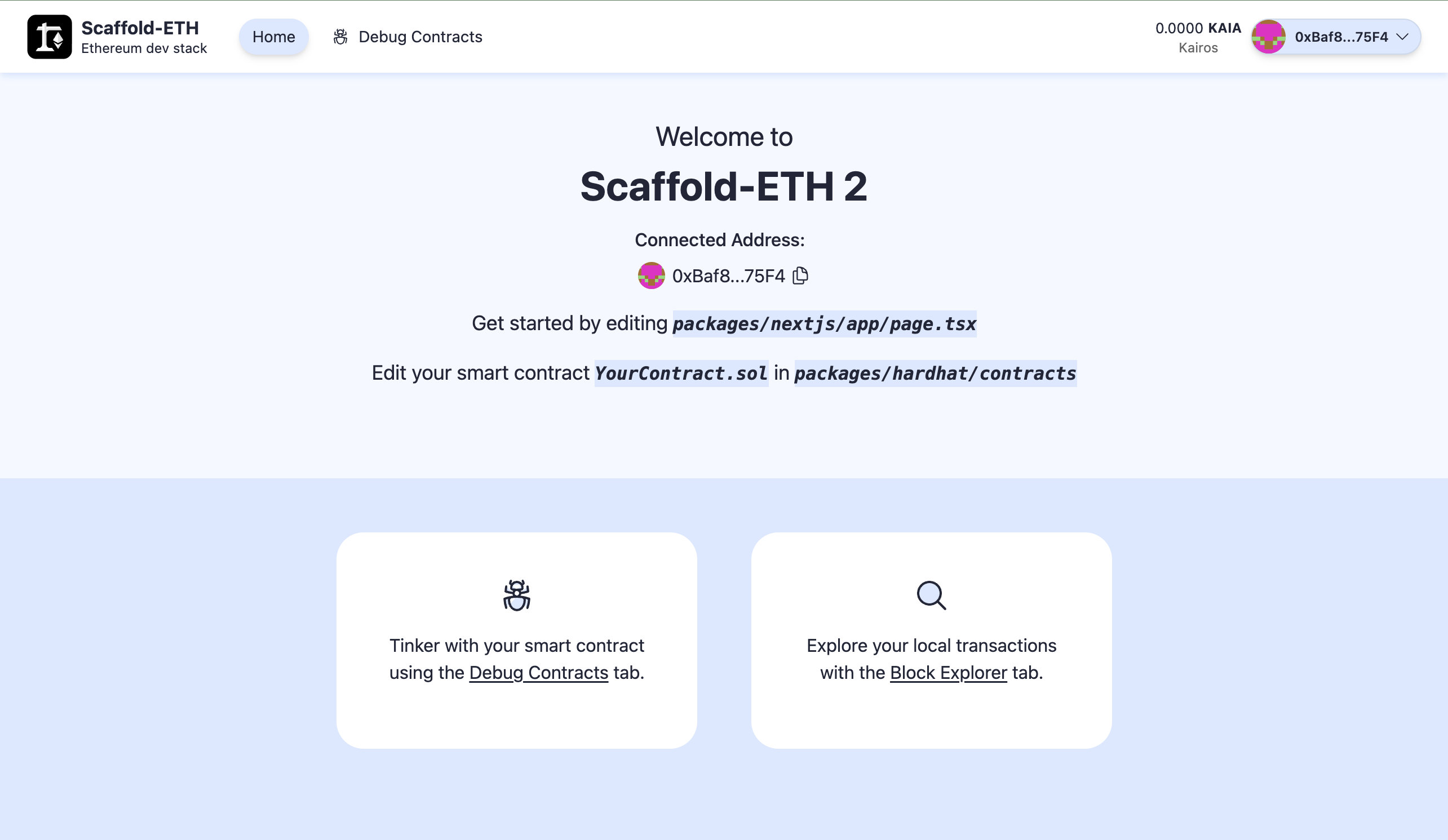 Scaffold dApp