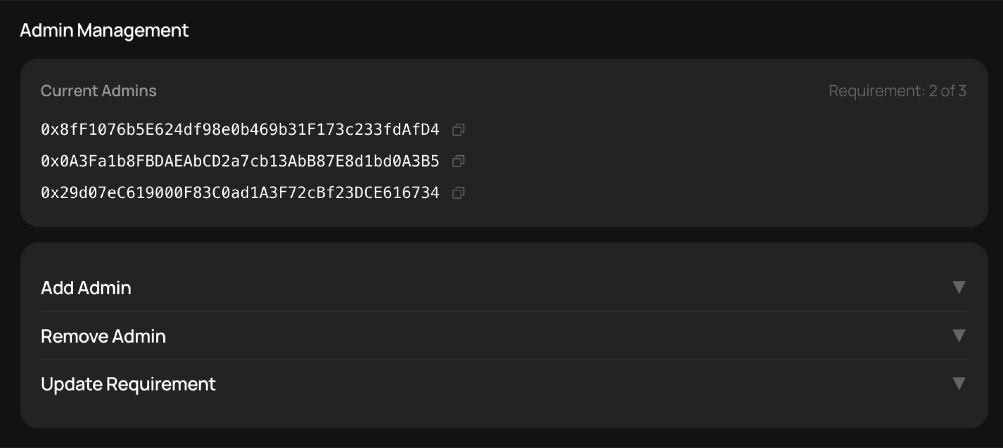 Manage Staking overview