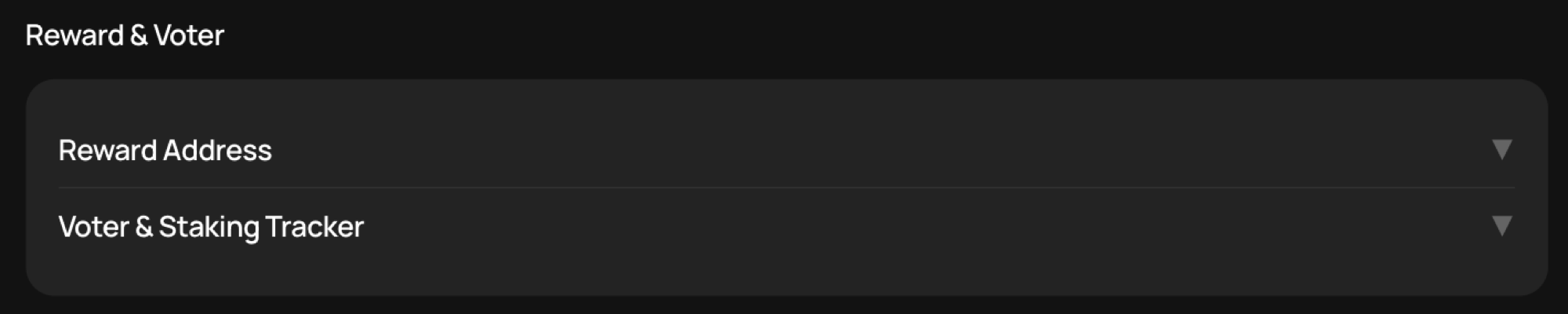 Reward address & voter